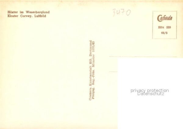 Hoexter Weser Kloster Corvey Fliegeraufnahme – Bild 2
