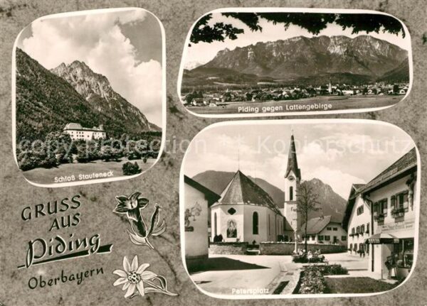 Piding Schloss Staufeneck Petersplatz Kirche B