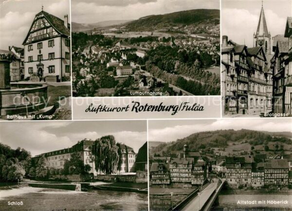 Rotenburg Fulda Rathaus mit Kump Brotgasse Schloss Alts