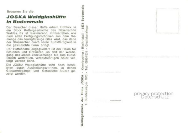 Bodenmais Joska Waldglashütte Bayerischer Wald – Bild 2