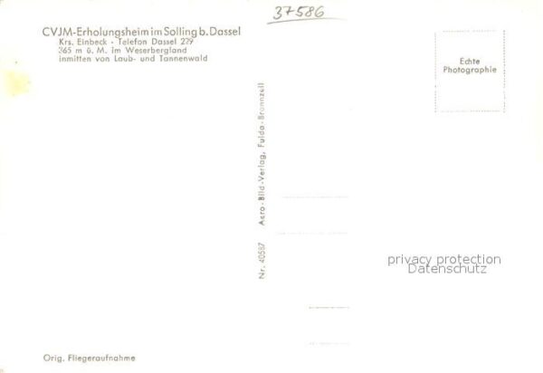 Dassel Solling CVJM Erholungsheim Fliegeraufnahme – Bild 2