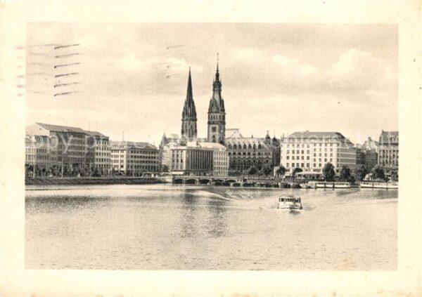 Hamburg Binnenalster Jungfernstieg Ballindamm