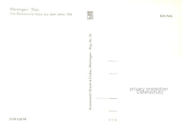 Meiningen Thueringen Büchnerische Haus 16. Jhdt. Historische – Bild 2
