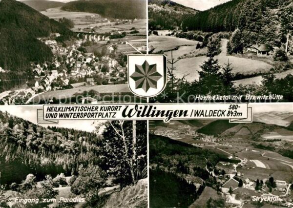 Willingen Sauerland Panorama Hermeketal mit Brewitzhütte St