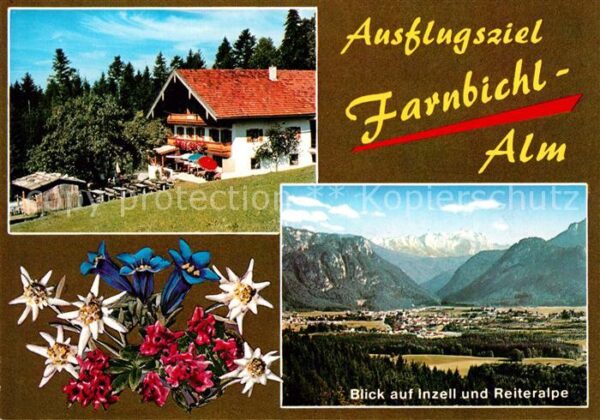 Inzell Farnbichl Alm Fliegeraufnahme mit Reite