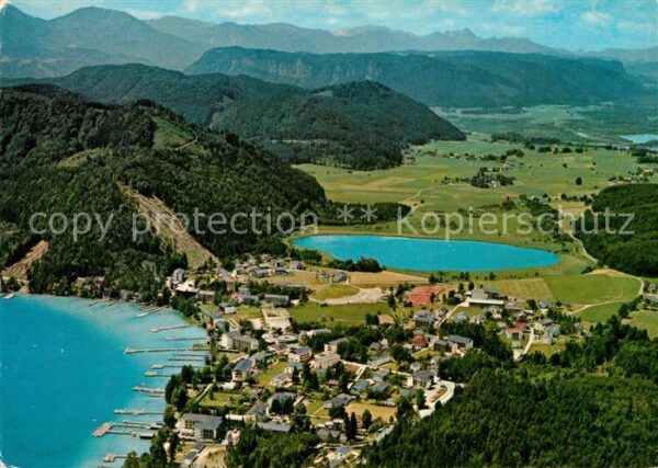 Seelach Klopeinersee Fliegeraufnahme mit Kleinsee