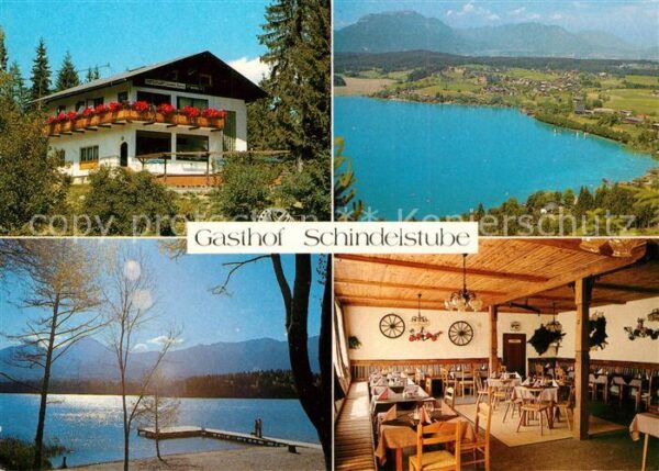 Faak am See Finkenstein Fliegeraufnahme Gasthof Schindelstube B