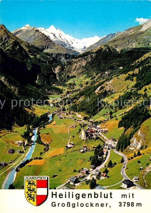 Heiligenblut Kaernten Fliegeraufnahme mit Großglockner