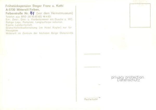 Mittersill Oberpinzgau Felben Fliegeraufnahme Pension Steger – Bild 2