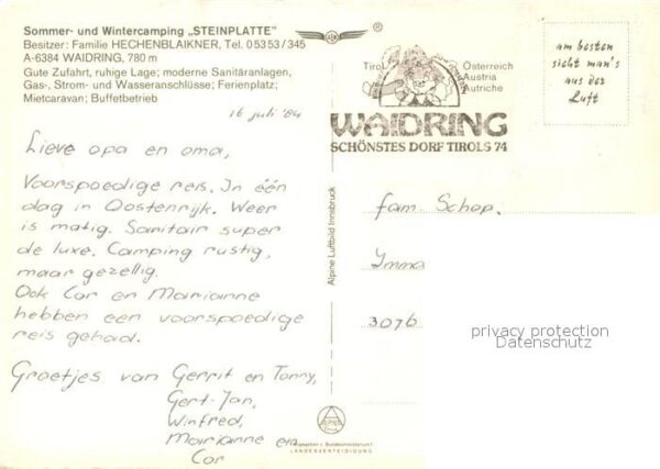 Waidring Tirol Fliegeraufnahme Camping Steinplatte Fam – Bild 2