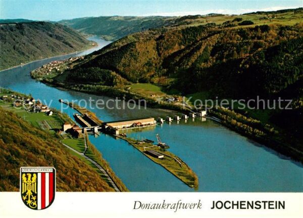 Jochenstein Niederbayern Fliegeraufnahme Donaukraftwerk bei Enge