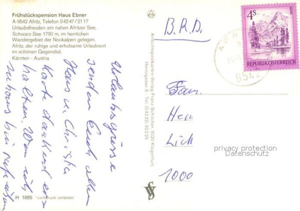 Afritz See Pension Haus Ebner – Bild 2