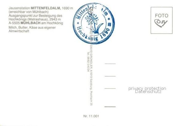 Muehlbach Hochkoenig Almwirtschaft Mitterfeld Käserei – Bild 2