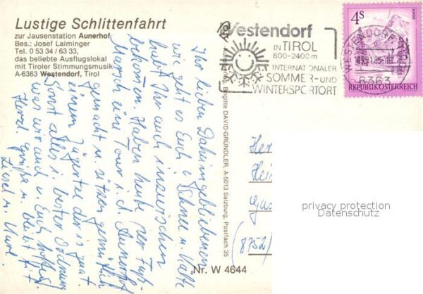 Westendorf Tirol Annerhof Harve Pferdeschlitten – Bild 2