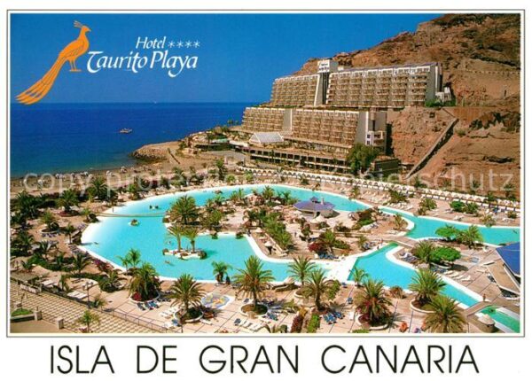 Mogan Hotel Taurito Playa Fliegeraufnahme Pol