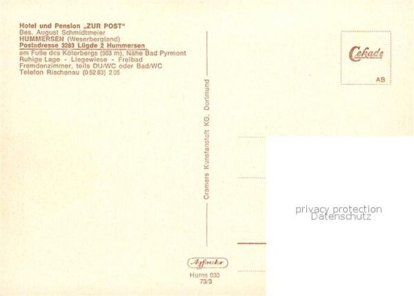 Hummersen Hotel Pension Zur Post – Bild 2
