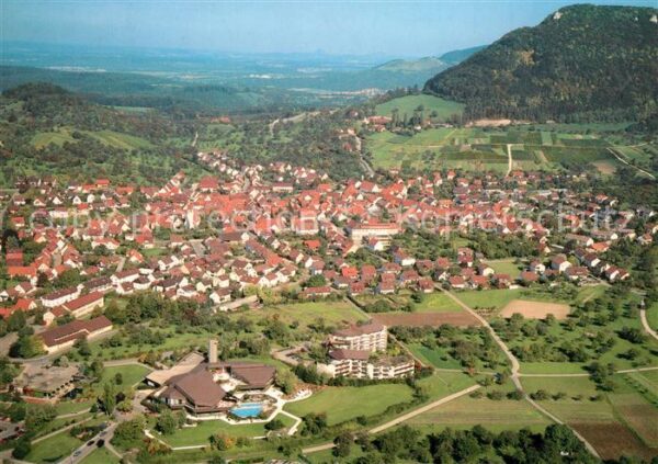Beuren  Nuertingen Fliegeraufnahme mit Heilquellen Kurbetr