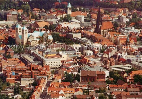 Muenster Westfalen Fliegeraufnahme Innenstadt