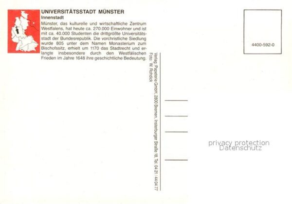 Muenster Westfalen Fliegeraufnahme Innenstadt – Bild 2
