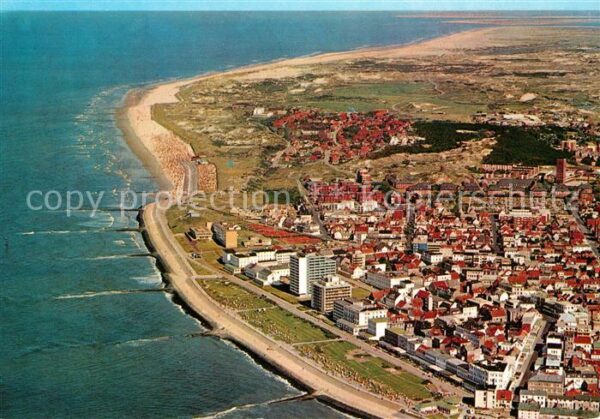 Norderney Nordseebad Fliegeraufnahme mit Strand
