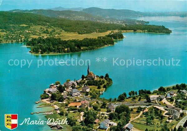 Maria Woerth Woerthersee Fliegeraufnahme Seepartie