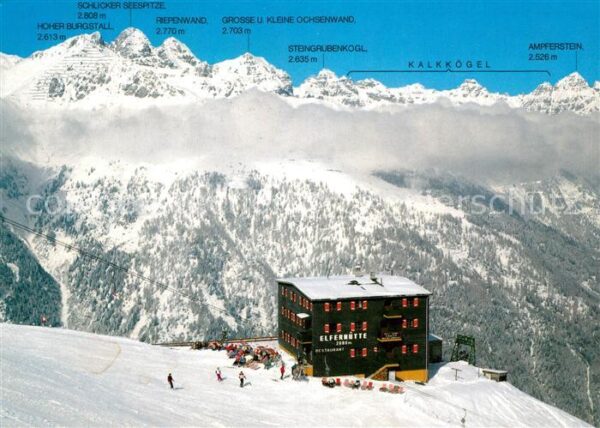Neustift Stubaital Tirol Bergrestaurant Elferhütte mit Kalkkögel