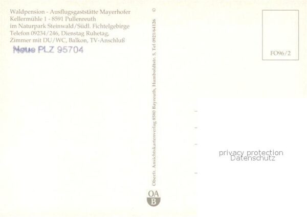 Pullenreuth Waldpension Restaurant Mayerhofer Kelle – Bild 2