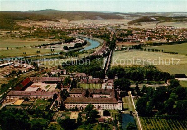 Hoexter Weser Fliegeraufnahme Kloster Corvey