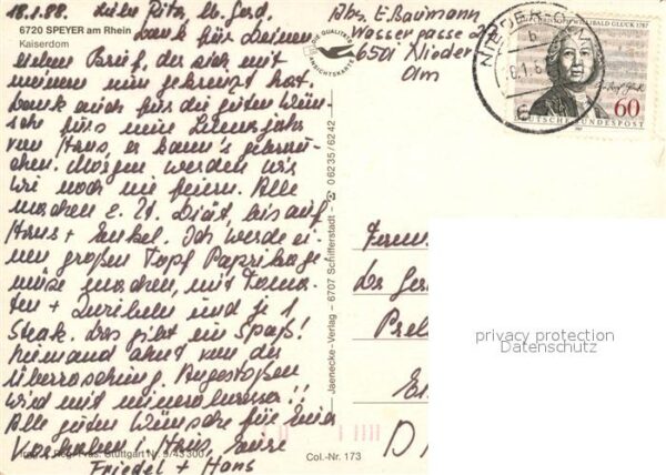 Speyer Rhein Fliegeraufnahme Kaiserdom – Bild 2