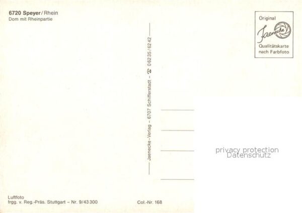 Speyer Rhein Fliegeraufnahme Dom mit Rhein – Bild 2