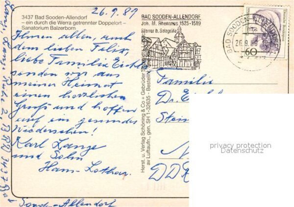 Allendorf Bad Sooden Fliegeraufnahme Sanatorium Balzerborn W – Bild 2