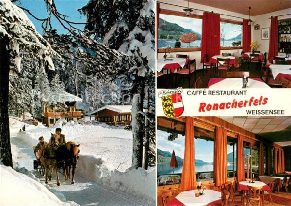 Weissensee Kaernten Cafe Restaurant Ronacherfels Pferdeschl