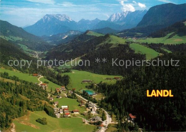 Landl Steiermark Fliegeraufnahme Alpengasthof Post