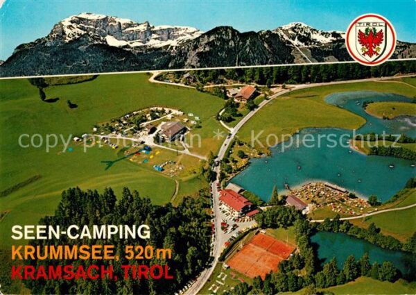 Kramsach Fliegeraufnahme Seen-Camping Krummsee