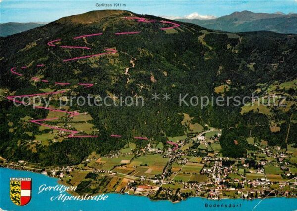 Bodensdorf Ossiacher See Fliegeraufnahme Seepartie