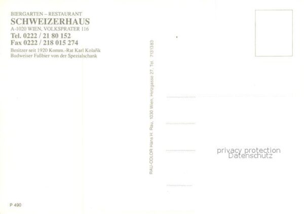 Wien Restaurant Biergarten Schweizerhaus Vol – Bild 2
