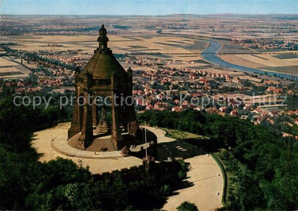 Porta Westfalica Kaiser Wilhelm Denkmal Fliegeraufnahme