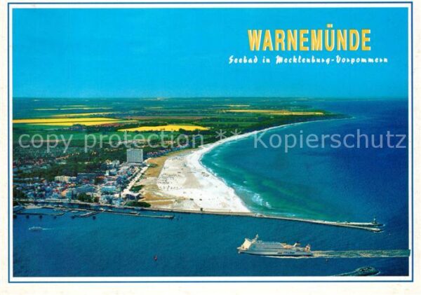 Warnemuende Ostseebad Mole Strand Hafeneinfahrt Fähre Flieger
