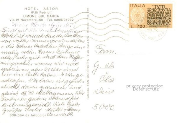 Limone sul Garda Hotel Astor Restaurant Strand – Bild 2