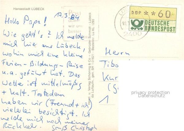 Luebeck Stadtbild mit Kirchen und Holstentor Fl – Bild 2