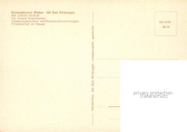 Bad Wildungen Kursanatorium Wicker Terrasse – Bild 2