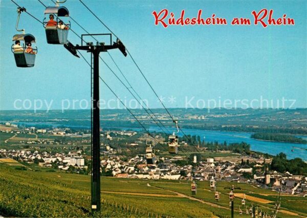 Ruedesheim Rhein Panorama Rheintal Seilbahn zum Niederwa