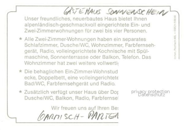 Garmisch-Partenkirchen Gästehaus Sonnenschein Alpenpanorama – Bild 2