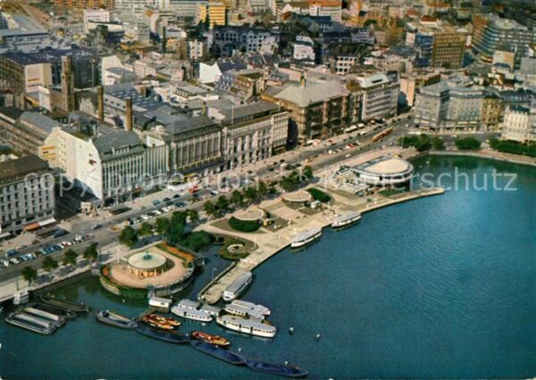 Hamburg Jungfernstieg mit Alsterpavillon Fliege
