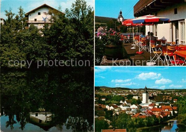 Regen Gasthof Pension Zellnerhof Terrasse Ort