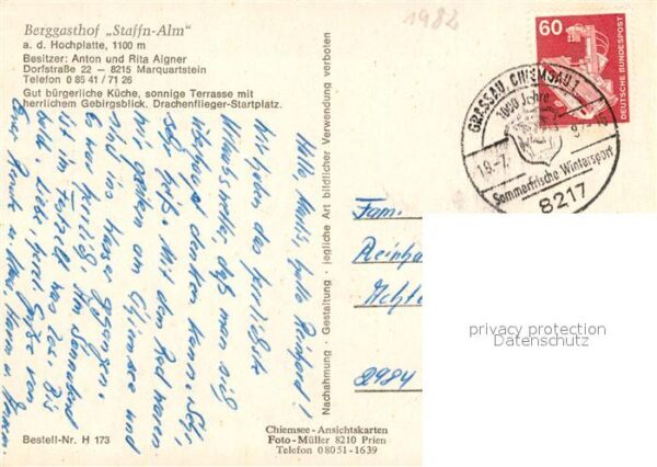 Marquartstein Berggasthof Staffn Alm an der Hochplatt – Bild 2