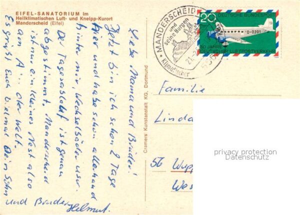 Manderscheid Eifel Eifelsanatorium Mehrzweckhalle Leseraum – Bild 2
