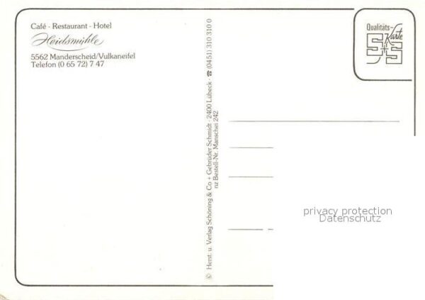 Manderscheid Eifel Cafe Restaurant Hotel Heidsmühle Schwan – Bild 2
