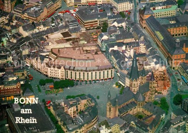 Bonn Rhein Panorama mit Münsterkirche Fliegeraufna