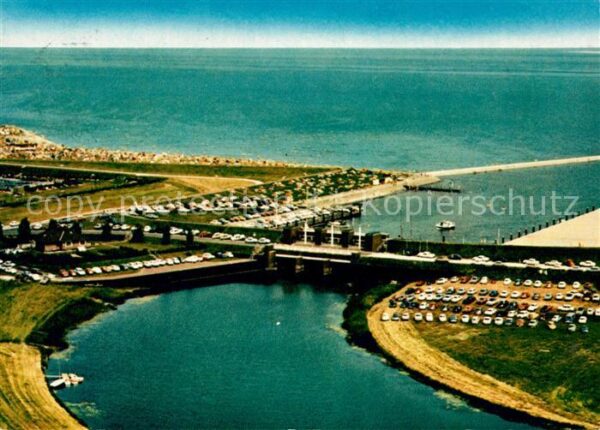 Schillig Nordseebad Schleuse Fliegeraufnahme